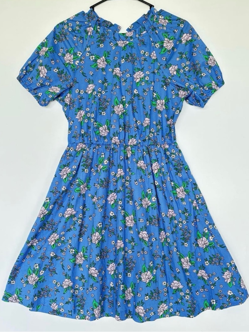 J Crew Blue Floral Dress Size 4 - Picture 3 of 13